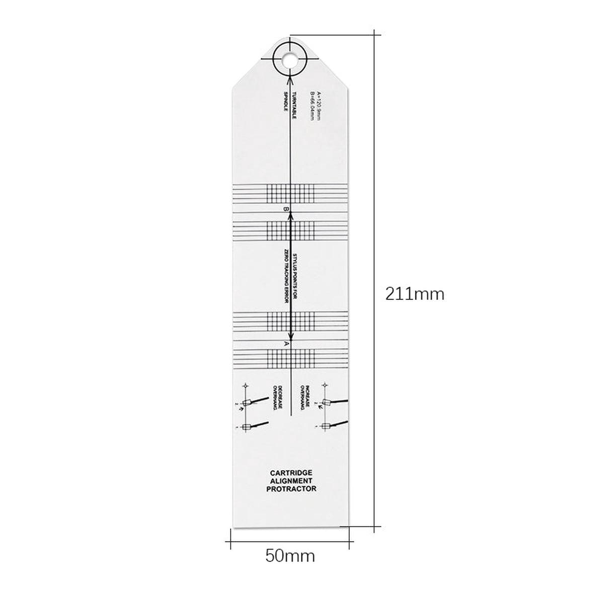 Cartridge Alignment Protractor  Acrylic Turntable Cartridge Setup Tool
