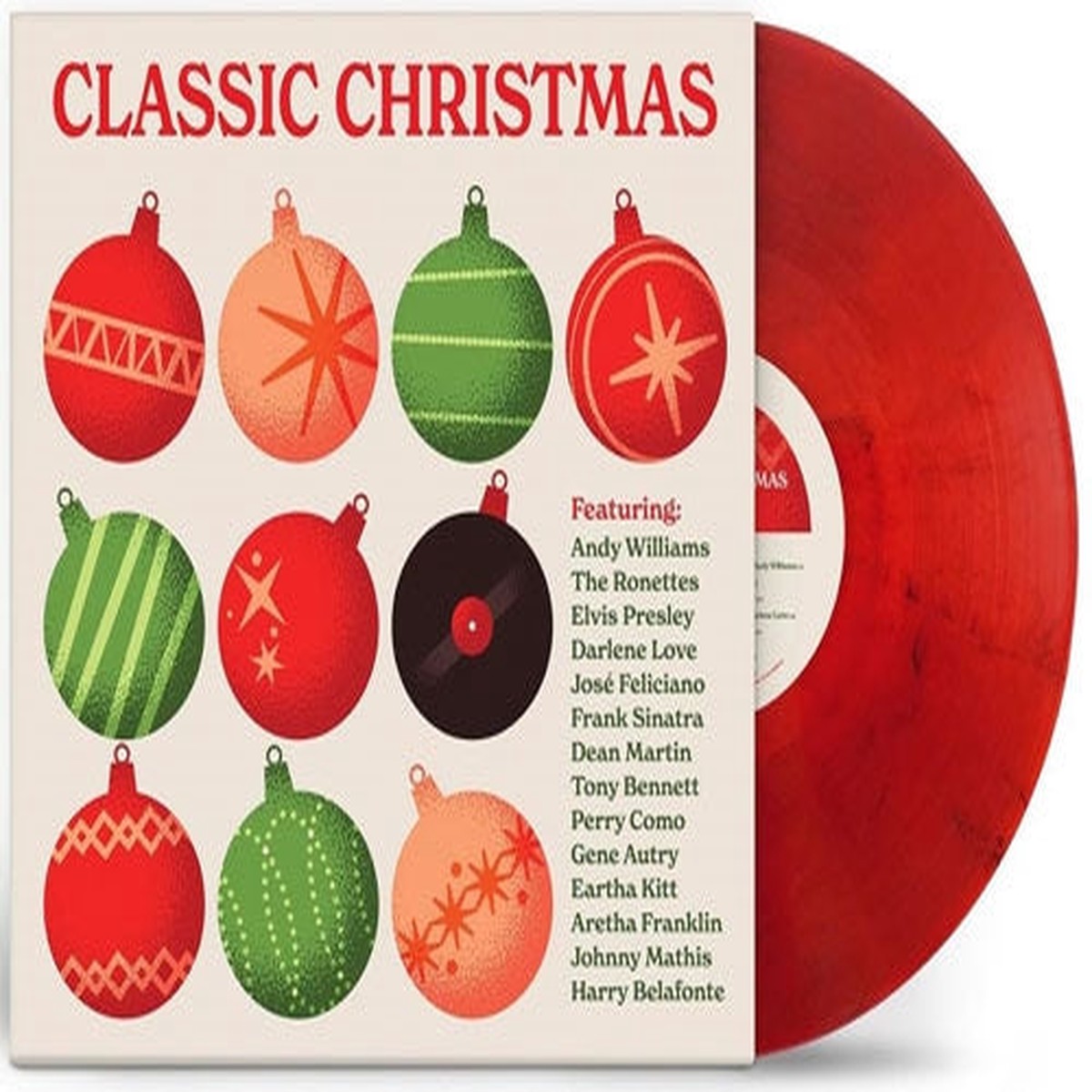 New Arrival Various Artists - Classic Christmas - Import Vintage Ornament Red Vinyl LP Record Limited Edition