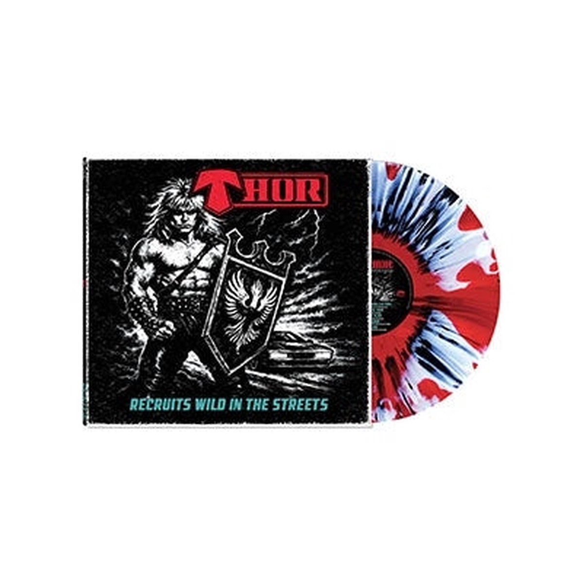 Thor - Recruits Wild In The Streets - Import Clear & Red & Black & White Haze & Splatter Color Vinyl LP Record