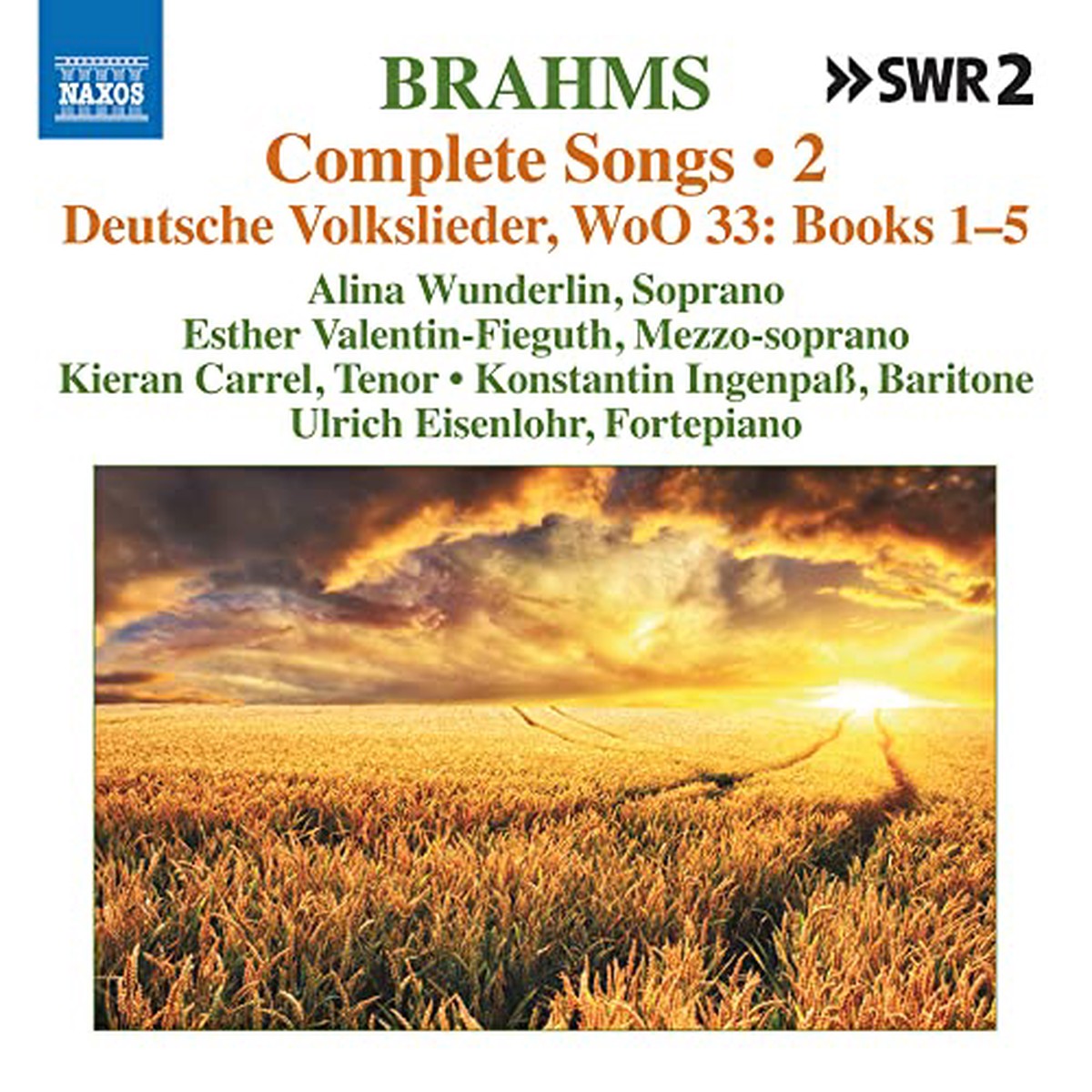 Brahms (1833-1897) - Complete Lieder Vol.2: Wunderlin(S)Valentin-fieguth(Ms)Carrel(T)Ingenpass(Br)Eisenlohr(P - Import CD