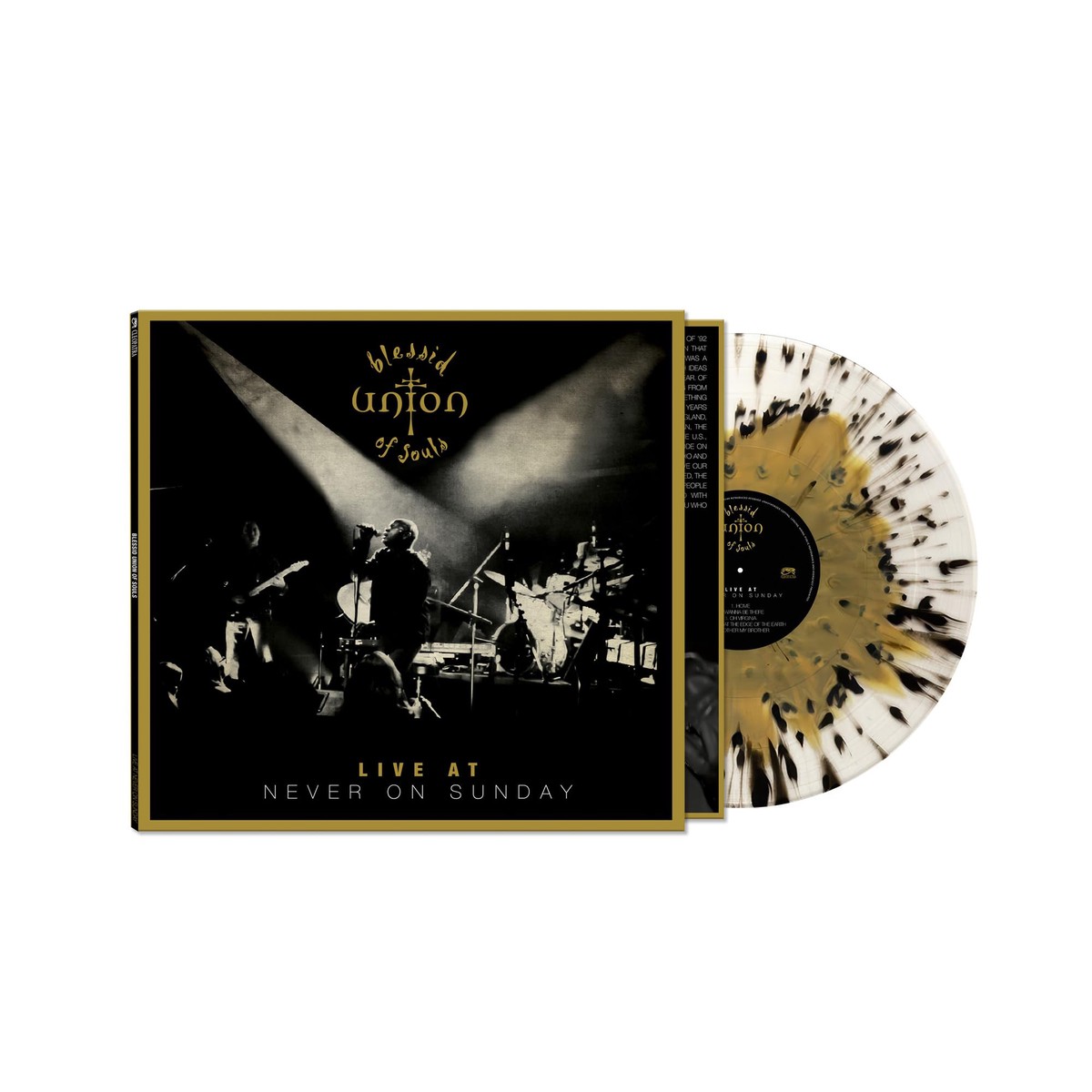 Blessid Union Of Souls - Live At Never On Sunday - Import Black & Clear Gold Hazard Splatter Vinyl LP Record