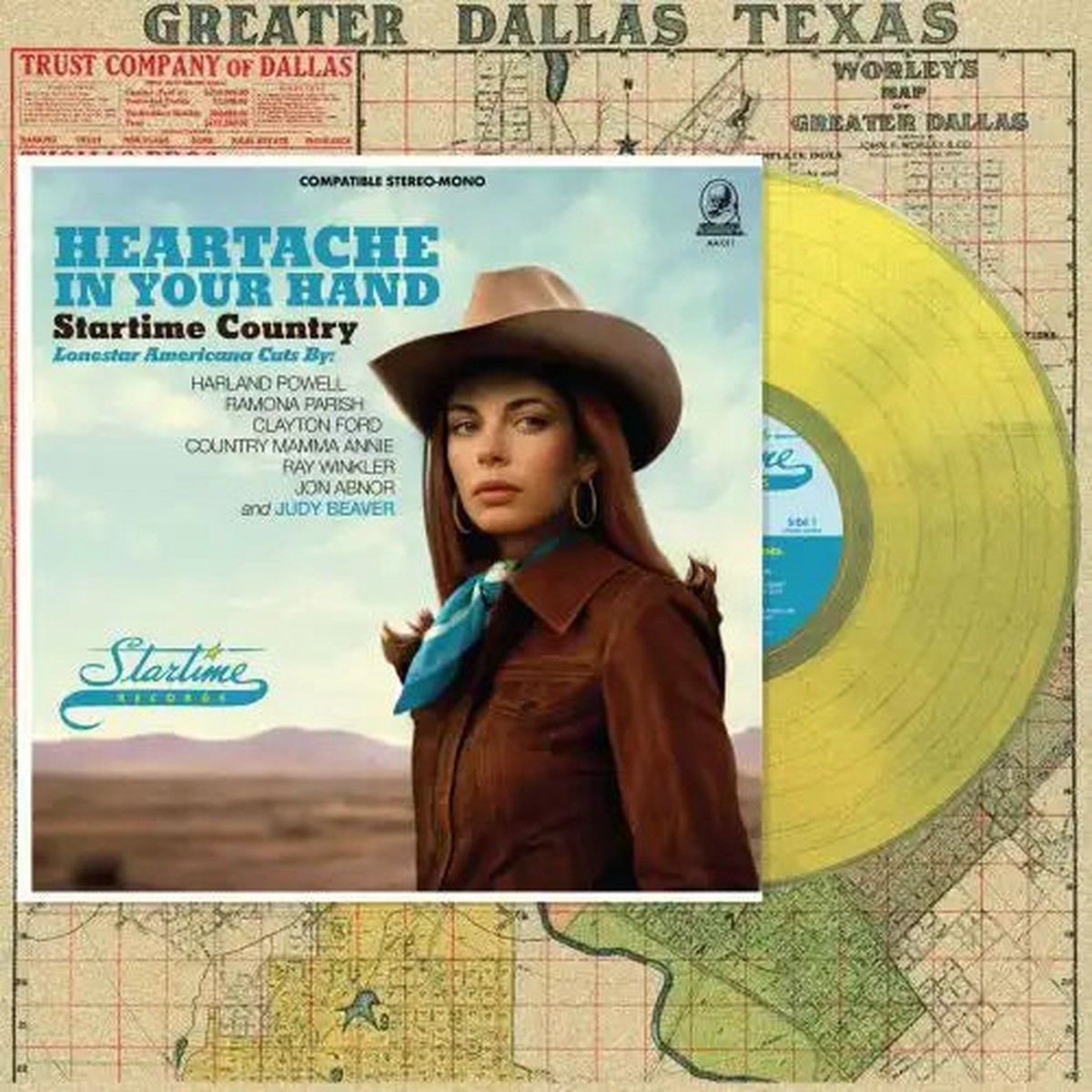 V.A. (Country) - Heartache In Your Hand: Startime Country - Import Yellow Vinyl LP Record