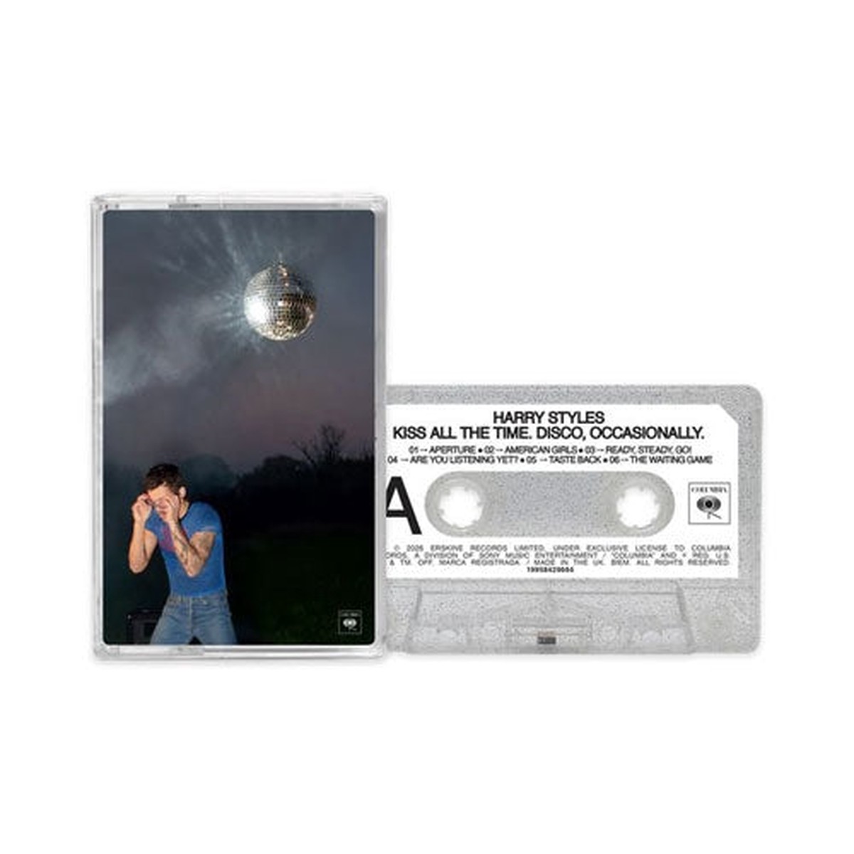 Harry Styles - Kiss All The Time. Disco, Occasionally - Import Silver Glitter Cassette Cassette Tape Limited Edition