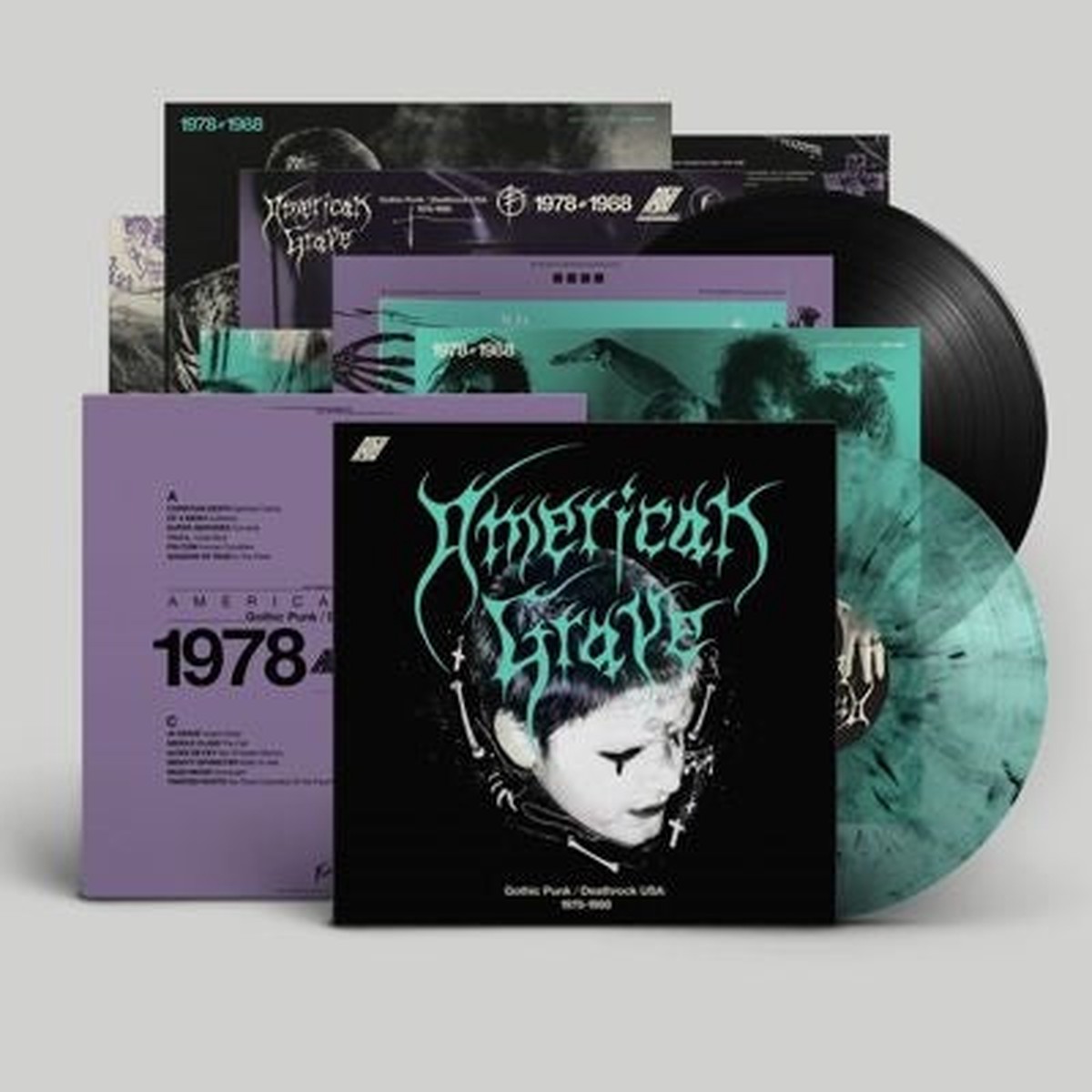 Various Artists - American Grave Gothic Punk / Deathrock USA: 1978-1988 - Import Splintered Tomb Colored Vinyl 2 LP Record