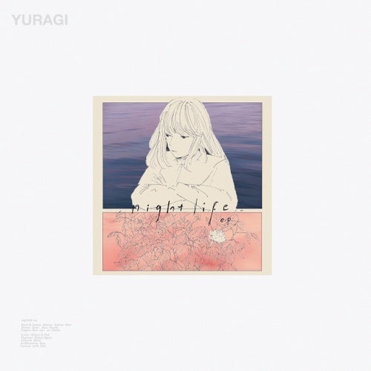 Yuragi - Nightlife E.P - Japan WHITE/PINK MARBLED VINYL LP Record Limited Edition