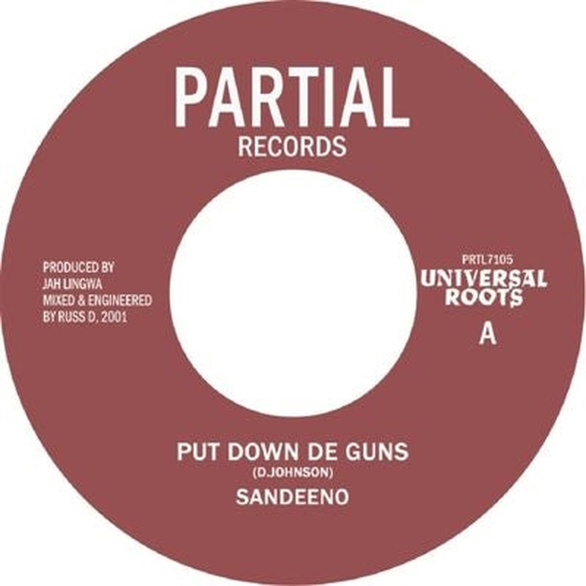 Sandeeno - Put Down De Guns - Import Vinyl 7inch Single Record Limited Edition