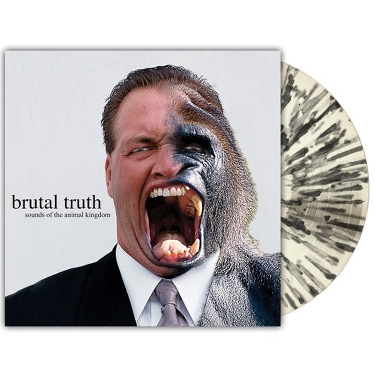 Brutal Truth - Sounds Of The Animal Kingdom (2026 Reissue) - Import Bone White with Splatter Vinyl 2 LP Record