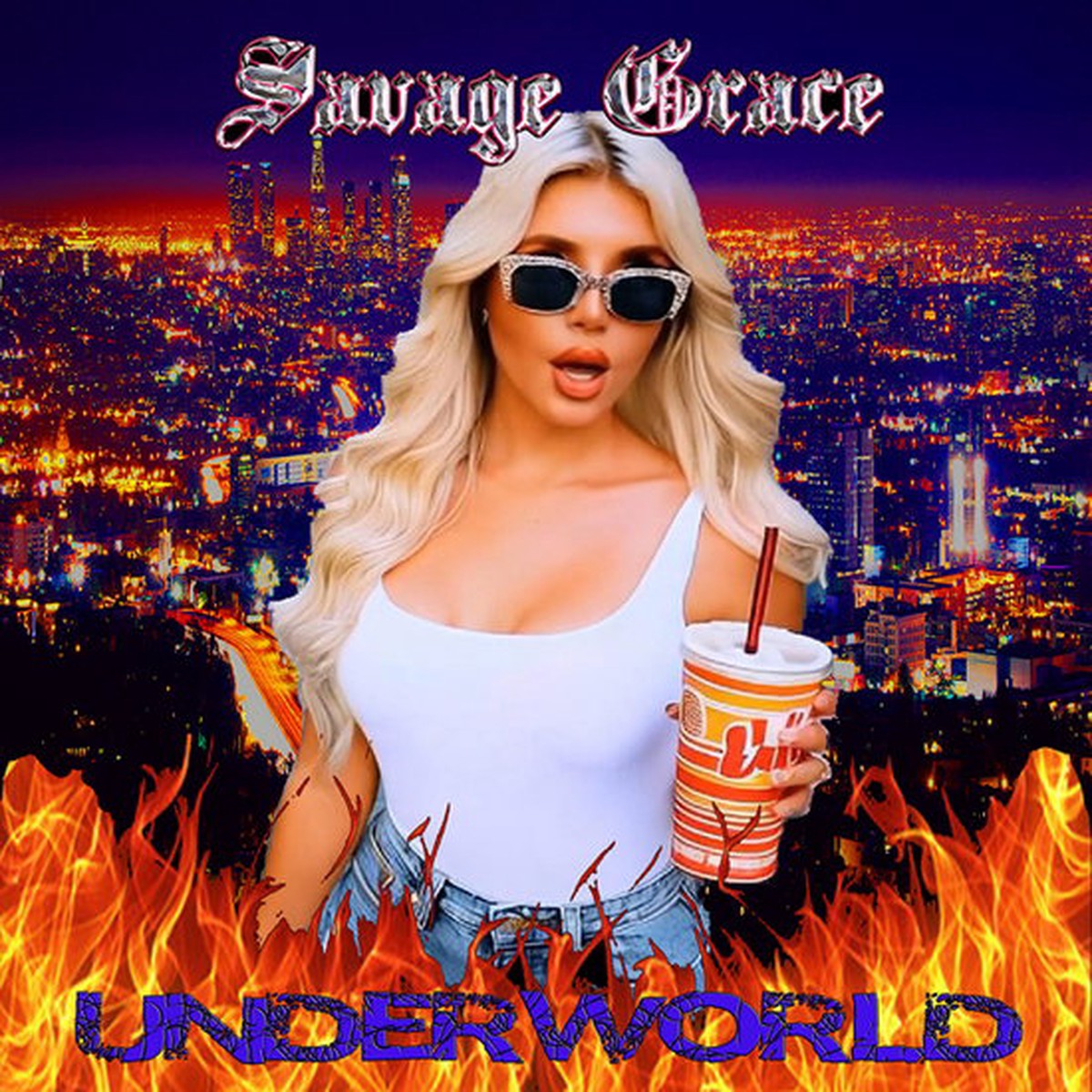 Savage Grace - Underworld - Import Red with Black Splatter Vinyl LP Record
