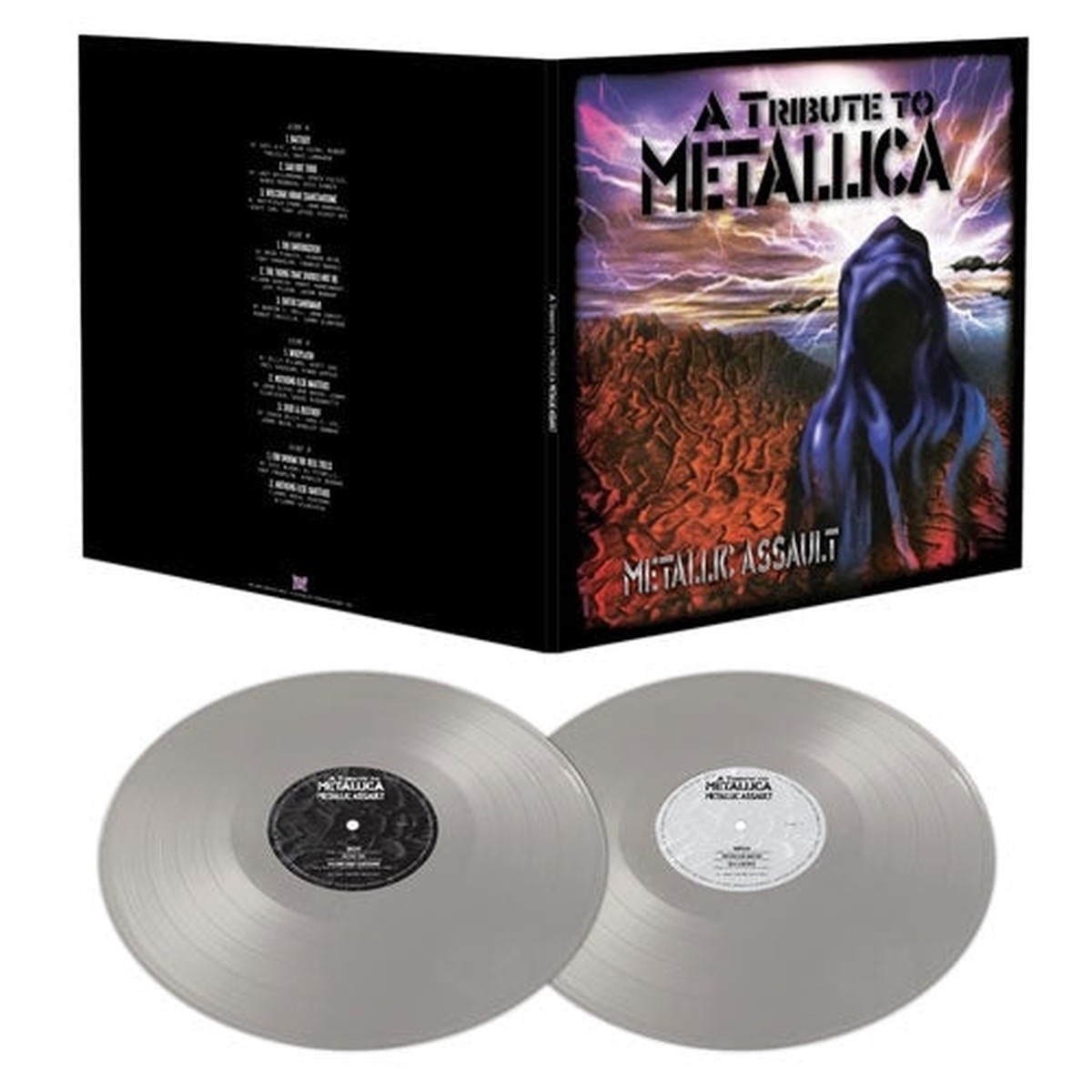 Various Artists - Metallic Assault -A Tribute To Metallica - Import Silver Colored Vinyl 2 LP Record Bonus Track