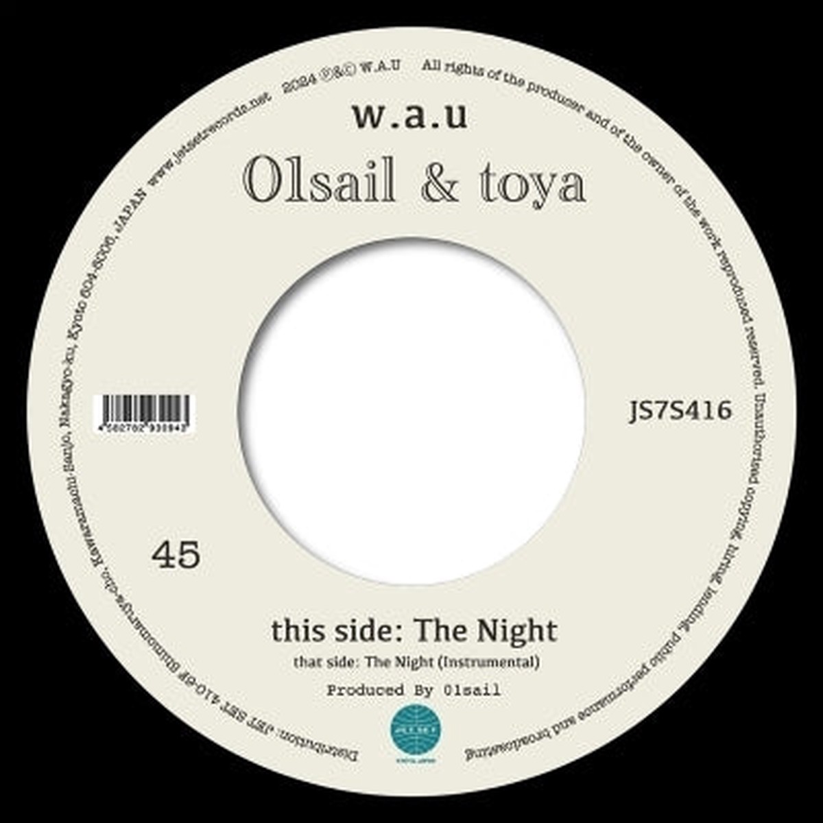 01Sail & Toya - Night - Japan 7 inch Single Record