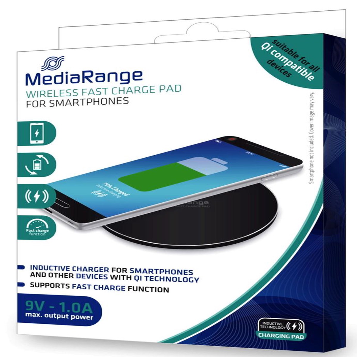 MEDIARANGE WIRELESS FAST CHARGE PAD FOR SMARTPHONES 10W