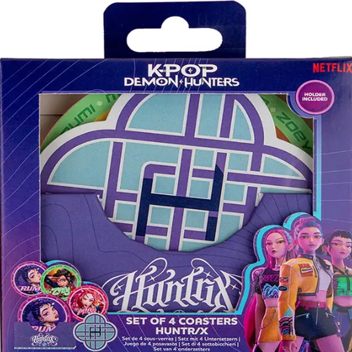 CINEREPLICAS K-POP DEMON HUNTERS - HUNTR/X COASTERS (SET OF 4)