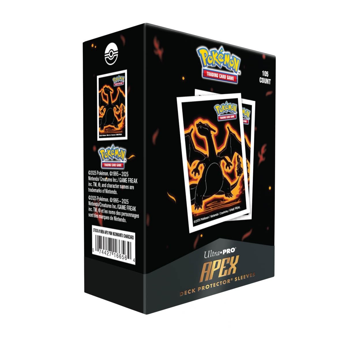 POKEMON TCG: NEON KANTO APEX DECK PROTECTOR 105ct CHARIZARD