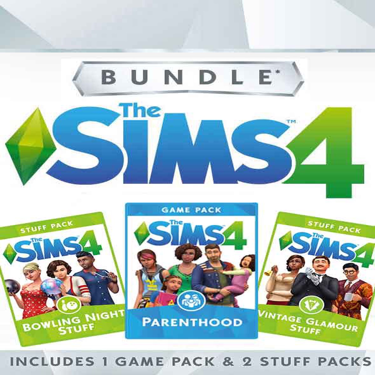 New Arrival THE SIMS 4 BUNDLE - 1 GAME PACK AND 2 STUFF PACKS (PC)